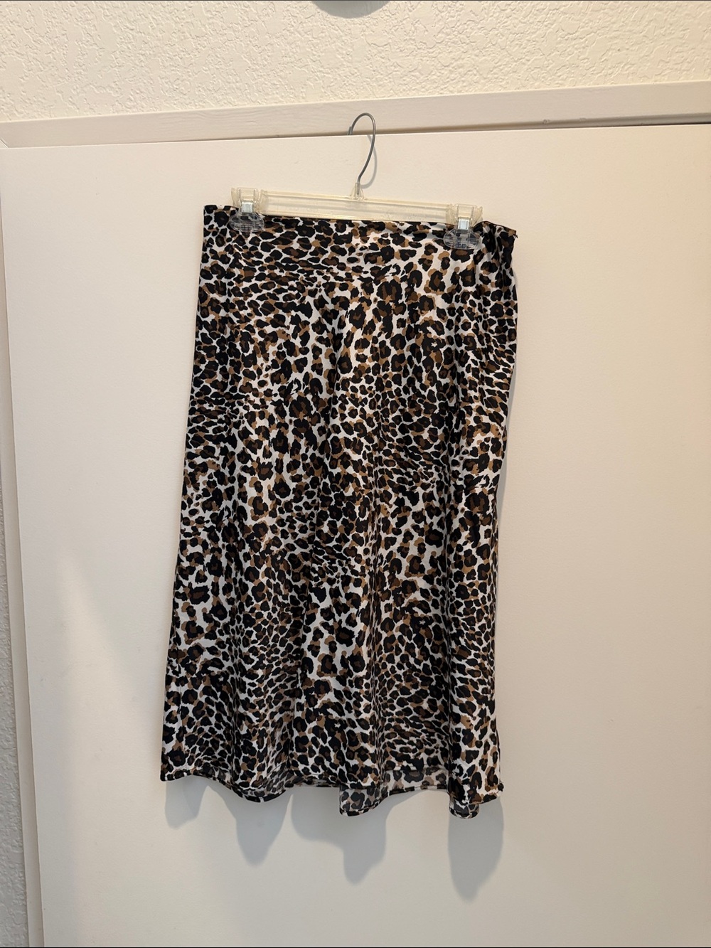 Express Leopard Print Midi Skirt - Brown & Black
